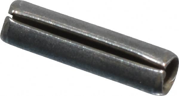 Made in USA - 1/16" Diam x 1/4" Long Slotted Spring Pin - Grade 420 Stainless Steel, Bright Finish - Benchmark Tooling