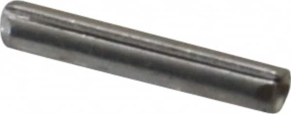 Made in USA - 1/16" Diam x 3/8" Long Slotted Spring Pin - Grade 420 Stainless Steel, Bright Finish - Benchmark Tooling