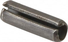 Made in USA - 5/64" Diam x 1/4" Long Slotted Spring Pin - Grade 420 Stainless Steel, Bright Finish - Benchmark Tooling