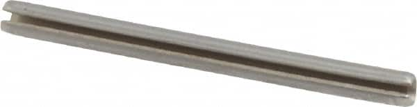 Value Collection - 5/64" Diam x 1" Long Slotted Spring Pin - Grade 420 Stainless Steel, Bright Finish - Benchmark Tooling