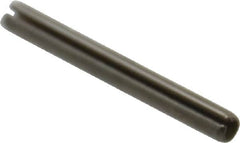 Made in USA - 3/32" Diam x 7/8" Long Slotted Spring Pin - Grade 420 Stainless Steel, Bright Finish - Benchmark Tooling