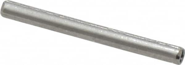 Made in USA - 3/32" Diam x 1" Long Slotted Spring Pin - Grade 420 Stainless Steel, Bright Finish - Benchmark Tooling