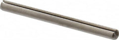 Made in USA - 3/32" Diam x 1-1/8" Long Slotted Spring Pin - Grade 420 Stainless Steel, Bright Finish - Benchmark Tooling