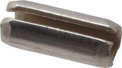 Made in USA - 1/8" Diam x 5/16" Long Slotted Spring Pin - Grade 420 Stainless Steel, Bright Finish - Benchmark Tooling