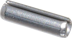 Made in USA - 1/8" Diam x 7/16" Long Slotted Spring Pin - Grade 420 Stainless Steel, Bright Finish - Benchmark Tooling