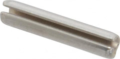 Made in USA - 1/8" Diam x 5/8" Long Slotted Spring Pin - Grade 420 Stainless Steel, Bright Finish - Benchmark Tooling