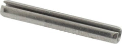 Made in USA - 1/8" Diam x 7/8" Long Slotted Spring Pin - Grade 420 Stainless Steel, Bright Finish - Benchmark Tooling