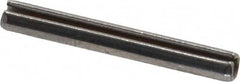 Made in USA - 1/8" Diam x 1" Long Slotted Spring Pin - Grade 420 Stainless Steel, Bright Finish - Benchmark Tooling