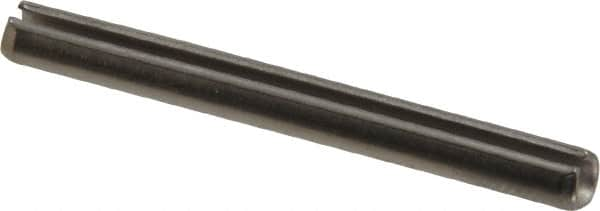 Made in USA - 1/8" Diam x 1-1/4" Long Slotted Spring Pin - Grade 420 Stainless Steel, Bright Finish - Benchmark Tooling