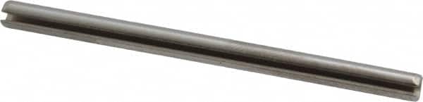 Made in USA - 1/8" Diam x 2" Long Slotted Spring Pin - Grade 420 Stainless Steel, Bright Finish - Benchmark Tooling