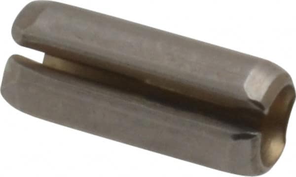 Value Collection - 5/32" Diam x 3/8" Long Slotted Spring Pin - Grade 420 Stainless Steel, Bright Finish - Benchmark Tooling