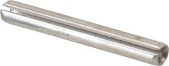 Made in USA - 5/32" Diam x 1-1/4" Long Slotted Spring Pin - Grade 420 Stainless Steel, Bright Finish - Benchmark Tooling