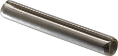 Made in USA - 3/16" Diam x 1-1/4" Long Slotted Spring Pin - Grade 420 Stainless Steel, Bright Finish - Benchmark Tooling