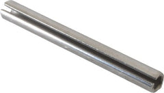 Made in USA - 3/16" Diam x 1-3/4" Long Slotted Spring Pin - Grade 420 Stainless Steel, Bright Finish - Benchmark Tooling