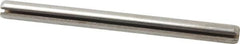 Made in USA - 3/16" Diam x 2-1/2" Long Slotted Spring Pin - Grade 420 Stainless Steel, Bright Finish - Benchmark Tooling