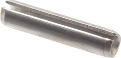 Made in USA - 7/32" Diam x 1" Long Slotted Spring Pin - Grade 420 Stainless Steel, Bright Finish - Benchmark Tooling