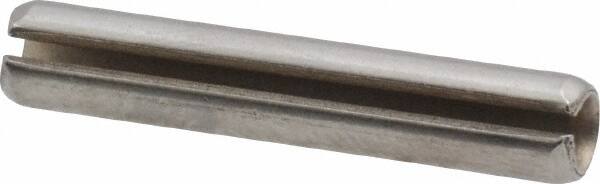 Made in USA - 7/32" Diam x 1-1/4" Long Slotted Spring Pin - Grade 420 Stainless Steel, Bright Finish - Benchmark Tooling