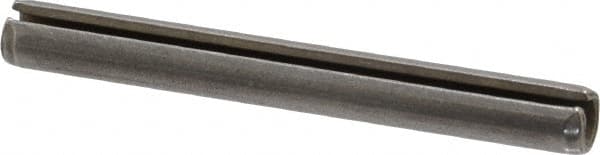 Made in USA - 7/32" Diam x 2" Long Slotted Spring Pin - Grade 420 Stainless Steel, Bright Finish - Benchmark Tooling