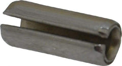 Made in USA - 1/4" Diam x 5/8" Long Slotted Spring Pin - Grade 420 Stainless Steel, Bright Finish - Benchmark Tooling