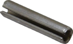 Made in USA - 1/4" Diam x 1-1/8" Long Slotted Spring Pin - Grade 420 Stainless Steel, Bright Finish - Benchmark Tooling