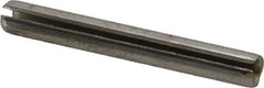 Made in USA - 1/4" Diam x 2" Long Slotted Spring Pin - Grade 420 Stainless Steel, Bright Finish - Benchmark Tooling