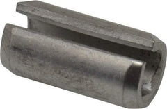 Value Collection - 3/8" Diam x 3/4" Long Slotted Spring Pin - Grade 420 Stainless Steel, Bright Finish - Benchmark Tooling