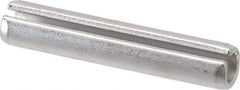 Made in USA - 3/8" Diam x 2" Long Slotted Spring Pin - Grade 420 Stainless Steel, Bright Finish - Benchmark Tooling