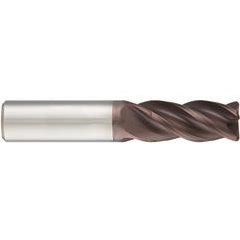 1/4x1/4x1/2x2-1/2 4Fl Carbide RF100 Diver End Mill-.031 Rad-Cylindrical Shank-nano-Si - Benchmark Tooling