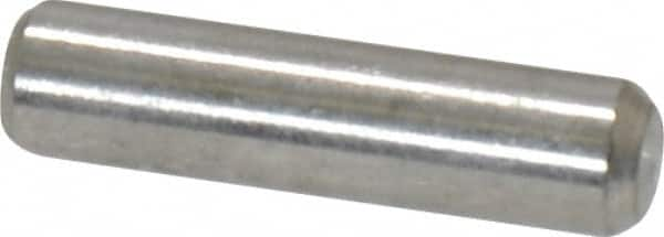 Value Collection - 1/8" Diam x 1/2" Pin Length 18-8 Stainless Steel Standard Dowel Pin - Bright Finish - Benchmark Tooling