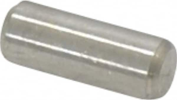 Value Collection - 3/16" Diam x 1/2" Pin Length 18-8 Stainless Steel Standard Dowel Pin - Bright Finish - Benchmark Tooling