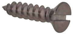 Value Collection - #6, 5/8" OAL, Slotted Drive, Flat Head Wood Screw - Stainless Steel, Grade 18-8 - Benchmark Tooling