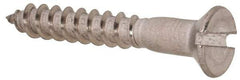 Value Collection - #12, 1-1/2" OAL, Slotted Drive, Flat Head Wood Screw - Stainless Steel, Grade 18-8 - Benchmark Tooling