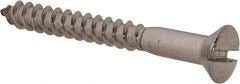 Value Collection - #8, 1-1/2" Length Under Head, Slotted Drive, Oval Head Wood Screw - Stainless Steel, Grade 18-8 - Benchmark Tooling