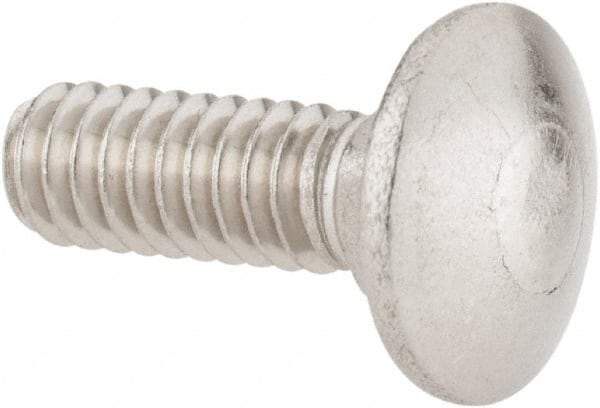 Value Collection - 1/4-20 UNC 3/4" Length Under Head, Standard Square Neck, Carriage Bolt - 18-8 Stainless Steel, Uncoated - Benchmark Tooling