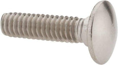 Value Collection - 1/4-20 UNC 1" Length Under Head, Standard Square Neck, Carriage Bolt - 18-8 Stainless Steel, Uncoated - Benchmark Tooling