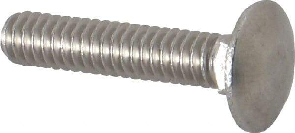 Value Collection - 1/4-20 UNC 1-1/4" Length Under Head, Standard Square Neck, Carriage Bolt - 18-8 Stainless Steel, Uncoated - Benchmark Tooling