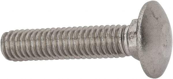 Value Collection - 5/16-18 UNC 1-1/2" Length Under Head, Standard Square Neck, Carriage Bolt - 18-8 Stainless Steel, Uncoated - Benchmark Tooling