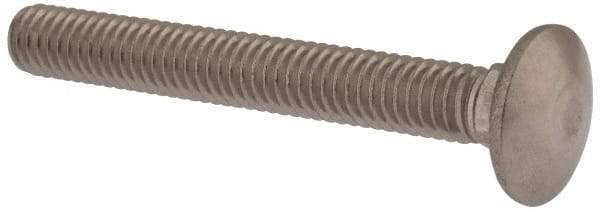 Value Collection - 5/16-18 UNC 2-1/2" Length Under Head, Standard Square Neck, Carriage Bolt - 18-8 Stainless Steel, Uncoated - Benchmark Tooling