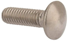 Value Collection - 3/8-16 UNC 1-1/4" Length Under Head, Standard Square Neck, Carriage Bolt - 18-8 Stainless Steel, Uncoated - Benchmark Tooling