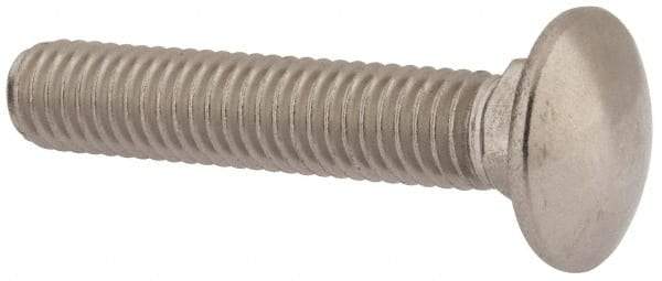 Value Collection - 3/8-16 UNC 2" Length Under Head, Standard Square Neck, Carriage Bolt - 18-8 Stainless Steel, Uncoated - Benchmark Tooling