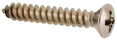 Value Collection - #4 Oval Head Phillips Sheet Metal Screw - Stainless Steel, 3/4" OAL, Grade 18-8 - Benchmark Tooling