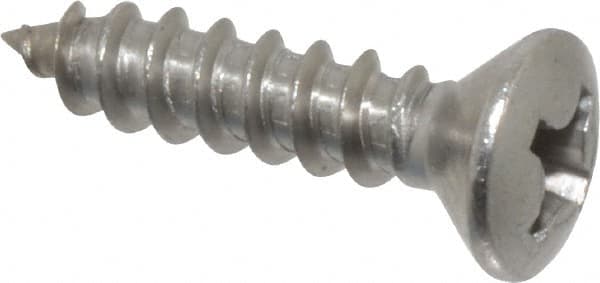 Value Collection - #6 Oval Head Phillips Sheet Metal Screw - Stainless Steel, 5/8" OAL, Grade 18-8 - Benchmark Tooling