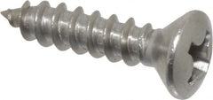 Value Collection - #6 Oval Head Phillips Sheet Metal Screw - Stainless Steel, 5/8" OAL, Grade 18-8 - Benchmark Tooling