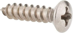 Value Collection - #8 Oval Head Phillips Sheet Metal Screw - Stainless Steel, 3/4" OAL, Grade 18-8 - Benchmark Tooling