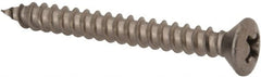 Value Collection - #8 Oval Head Phillips Sheet Metal Screw - Stainless Steel, 1-1/2" OAL, Grade 18-8 - Benchmark Tooling