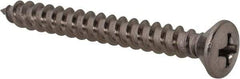 Value Collection - #10 Oval Head Phillips Sheet Metal Screw - Stainless Steel, 1-3/4" OAL, Grade 18-8 - Benchmark Tooling