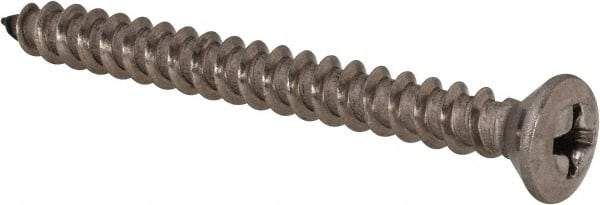 Value Collection - #10 Oval Head Phillips Sheet Metal Screw - Stainless Steel, 2" OAL, Grade 18-8 - Benchmark Tooling