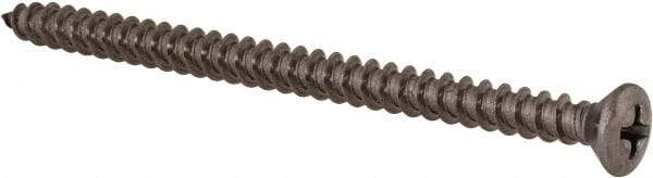 Value Collection - #10 Oval Head Phillips Sheet Metal Screw - Stainless Steel, 3" OAL, Grade 18-8 - Benchmark Tooling