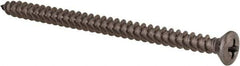 Value Collection - #10 Oval Head Phillips Sheet Metal Screw - Stainless Steel, 3" OAL, Grade 18-8 - Benchmark Tooling