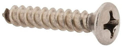 Value Collection - #12 Oval Head Phillips Sheet Metal Screw - Stainless Steel, 1-1/4" OAL, Grade 18-8 - Benchmark Tooling